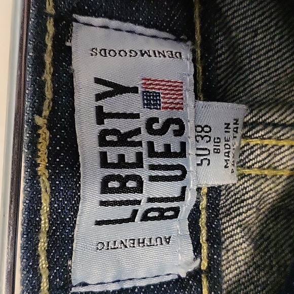 NWT Liberty Blues Denim Goods Relaxed Fit Straight Leg Side Elastic Jeans - Picture 5 of 9